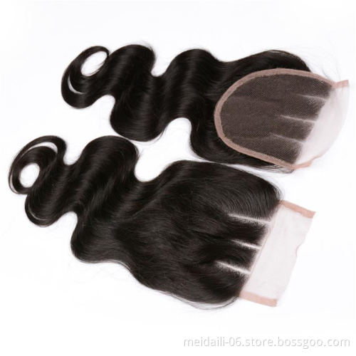Cheap Hair Product Virgin Brazilian Hair 4*4 Body Wave Lace Closure For Black Women